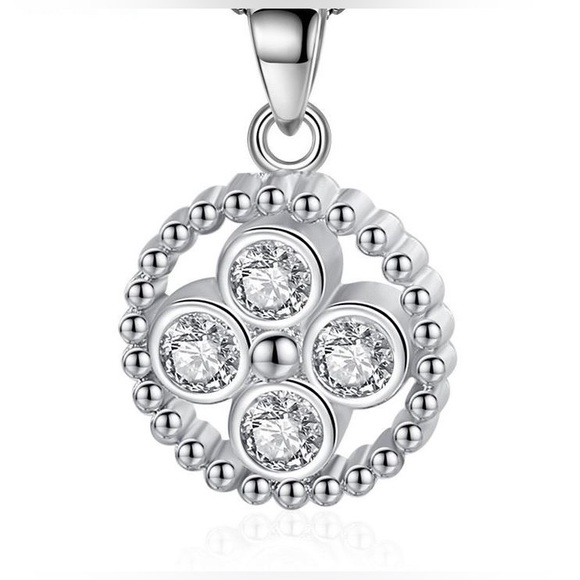 Four Stone Circle Necklace - Picture 2 of 3